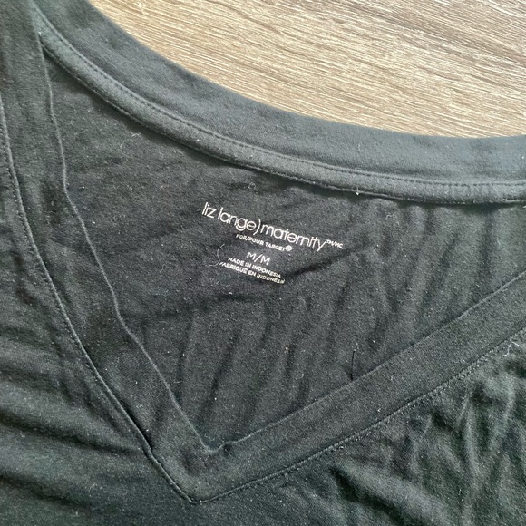 Maternity basic black tee - Picture 2 of 4